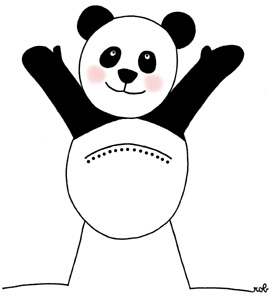 Panda felice